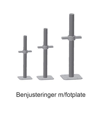 Benjusteringer m-fotplate