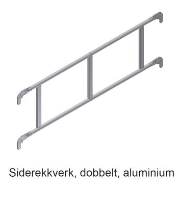 Siderekkverk, dobbelt, aluminium